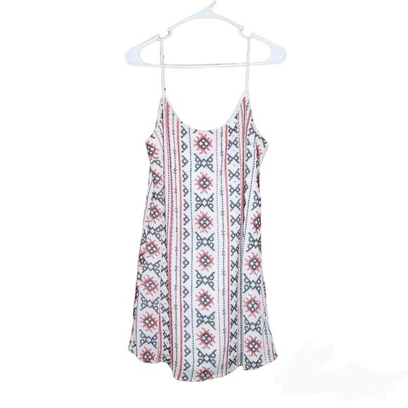 Sam Edelman Cross Stitch Red White Blue Embellished Slip Dress Size Medium NWT - Picture 3 of 9